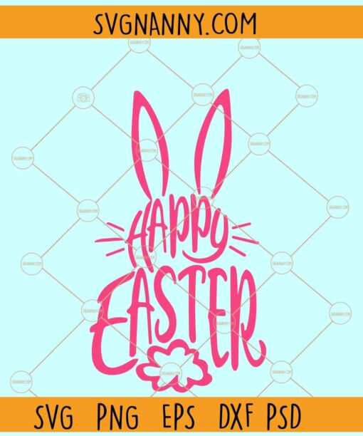 Happy Easter bunny SVG, Easter bunny svg, Easter SVG files, Bunny cotton tail svg