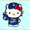 LA Dodgers Hello Kitty svg, LA Dodgers baseball SVG, Hello Kitty svg