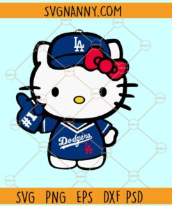 LA Dodgers Hello Kitty svg, LA Dodgers baseball SVG, Hello Kitty svg