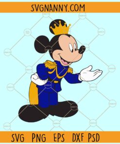 Mickey Mouse Royal Blue Prince svg, Royal Blue Prince Mickey svg