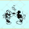 Mickey and Minnie kissing SVG, Mickey Mouse couple svg, Mickey and Minnie sketch svg