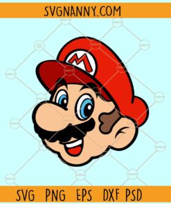 Super Mario face svg, Mario Face Svg, Super Mario Game Svg, Mario Cartoon Svg