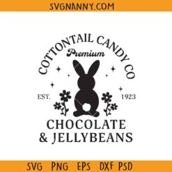 Cotton tail candy company svg, Easter Bunny Svg, Chocolate and Jelly beans svg