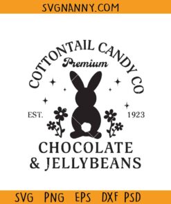 Cotton tail candy company svg, Easter Bunny Svg, Chocolate and Jelly beans svg