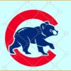Cubs football SVG, Chicago Cubs svg, Cubs bear logo SVG