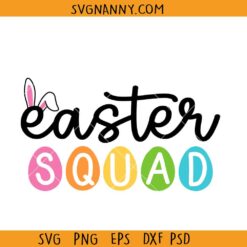 Easter Squad svg, kids Easter svg, Egg hunting Easter svg