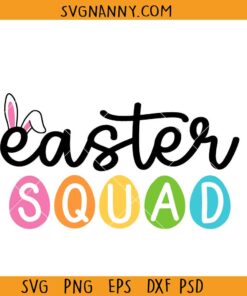 Easter Squad svg, kids Easter svg, Egg hunting Easter svg