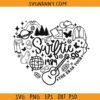 Heart Taylor Swift Eras Tour SVG, Swiftie The Eras Tour Heart SVG, Taylor Swift Albums SVG