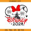 Minnie Mouse Disney Castle 2024 SVG, Disney trip 2024 svg, Disney family vacation svg