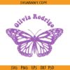 Olivia Rodrigo Butterfly SVG, Guts Tour 2024 svg, Sour Olivia Rodrigo svg