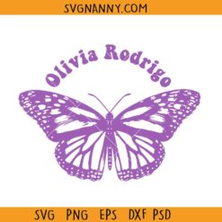 Olivia Rodrigo Butterfly SVG, Guts Tour 2024 svg, Sour Olivia Rodrigo svg