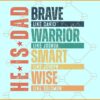 Dad Brave like David warrior like Joshua smart like Joseph wise like Solomon SVG