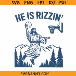 He is Rizzin Jesus Easter SVG, Jesus basketball svg, He is Rizzin SVG