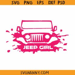 Jeep girl mud splash SVG, Jeep mud life SVG, Jeep girl svg, Jeep wrangler svg