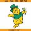 Lucky Winnie the Pooh SVG, Winnie The Pooh Leprechaun SVG, Winnie The Pooh St Patricks Day SVG
