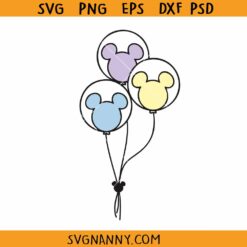 Mouse Ears Balloons SVG, Mickey birthday party svg, Mickey balloon svg, Disney balloons svg