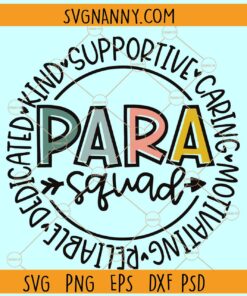 Para Squad SVG, Paraprofessional svg, Para Life svg, Para Teacher svg