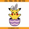 Pokemon Pikachu Easter SVG, Pikachu Easter bunny SVG, Pokemon Easter SVG