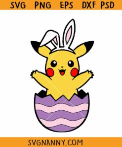 Pokemon Pikachu Easter SVG, Pikachu Easter bunny SVG, Pokemon Easter SVG