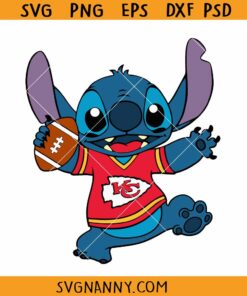 Stitch KC Chiefs SVG, Kansas City football SVG, Disney Stitch football SVG