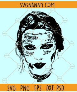 Taylor Swift Post Malone SVG, Fortnight SVG, Taylor Malone Tattoo Face SVG