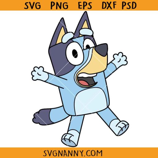 Bluey SVG, Bluey Hello svg, Bluey PNG, Bluey Carton SVG