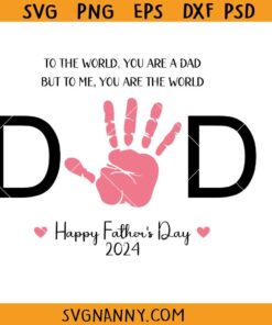 Fathers Day printable handprint SVG, Dad printable handprint SVG, Fathers Day svg
