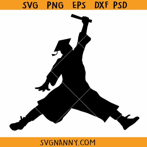 Graduation Jumpman SVG, Air Jordan graduation svg, Nike Air senior svg