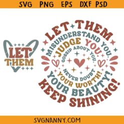 Let them keep shining SVG, self-worth svg, inspirational svg
