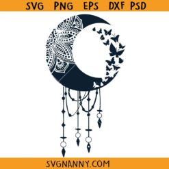 Mandala dream catcher SVG, Mandala Dreamcatcher Butterfly Svg,  Dream Catcher Svg Files For Cricut