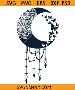 Mandala dream catcher SVG, Mandala Dreamcatcher Butterfly Svg,  Dream Catcher Svg Files For Cricut