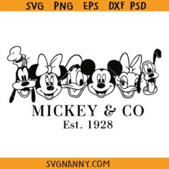 Mickey and friends Co svg, Mickey and Co SVG, Mickey friends SVG, Disney Mickey svg