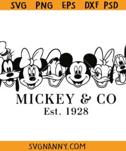 Mickey and friends Co svg, Mickey and Co SVG, Mickey friends SVG, Disney Mickey svg