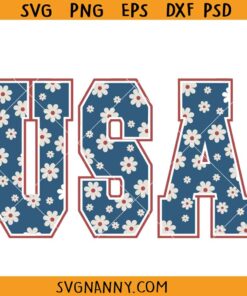 Retro USA with flowers svg, etro America Flowers Svg, 4th Of July Svg, patriotic svg