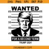 Trump Wanted Trump for a Second Term svg, Trump 2024 SVG, Trump for President svg