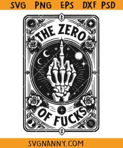 Zero Of Fucks Tarot Card SVG