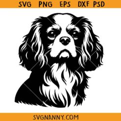 Cavalier King Charles Spaniel SVG, dog breed svg, Spaniel dog art