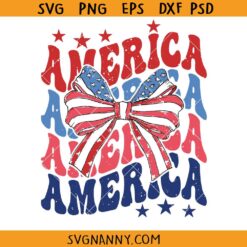 Coquette American Flag Svg, Coquette 4th Of July Svg, Patriotic America svg