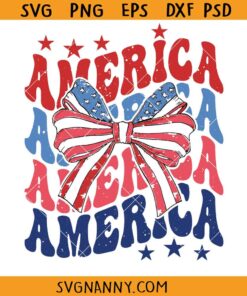 Coquette American Flag Svg, Coquette 4th Of July Svg, Patriotic America svg