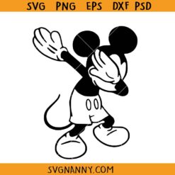 Dabbing Mickey Mouse SVG, Mickey Minnie Dabbing Silhouette svg, Mickey Mouse Birthday shirt svg