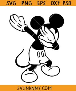 Dabbing Mickey Mouse SVG, Mickey Minnie Dabbing Silhouette svg, Mickey Mouse Birthday shirt svg