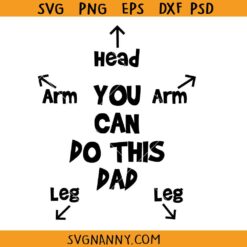 Dad instructions baby onesie SVG, baby shower svg, You Can Do This Dad svg