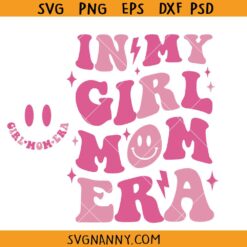 In my girl mom era svg, girl mom retro wavy svg, girl moms club svg