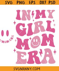 In my girl mom era svg, girl mom retro wavy svg, girl moms club svg