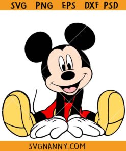 Mickey Mouse sitting SVG, Mickey SVG, Disney Character SVG, Disneyland Mickey SVG