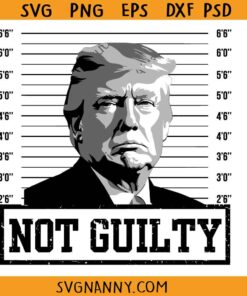Not guilty Trump svg, Trump Mugshot svg, Pro America Svg, Free Trump Svg, Trump 2024 svg