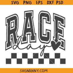 Race Day Checkered SVG, racing mom svg, racing flag svg, racing stripes svg