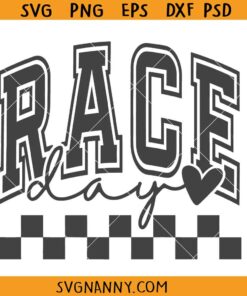 Race Day Checkered SVG, racing mom svg, racing flag svg, racing stripes svg