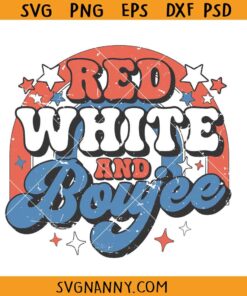 Red White and Boujee SVG, retro Independence Day svg, 4th Of July US Flag svg