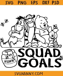Squad Goals Winnie the Pooh svg, Winnie Pooh and friend svg, Disney vacation svg
